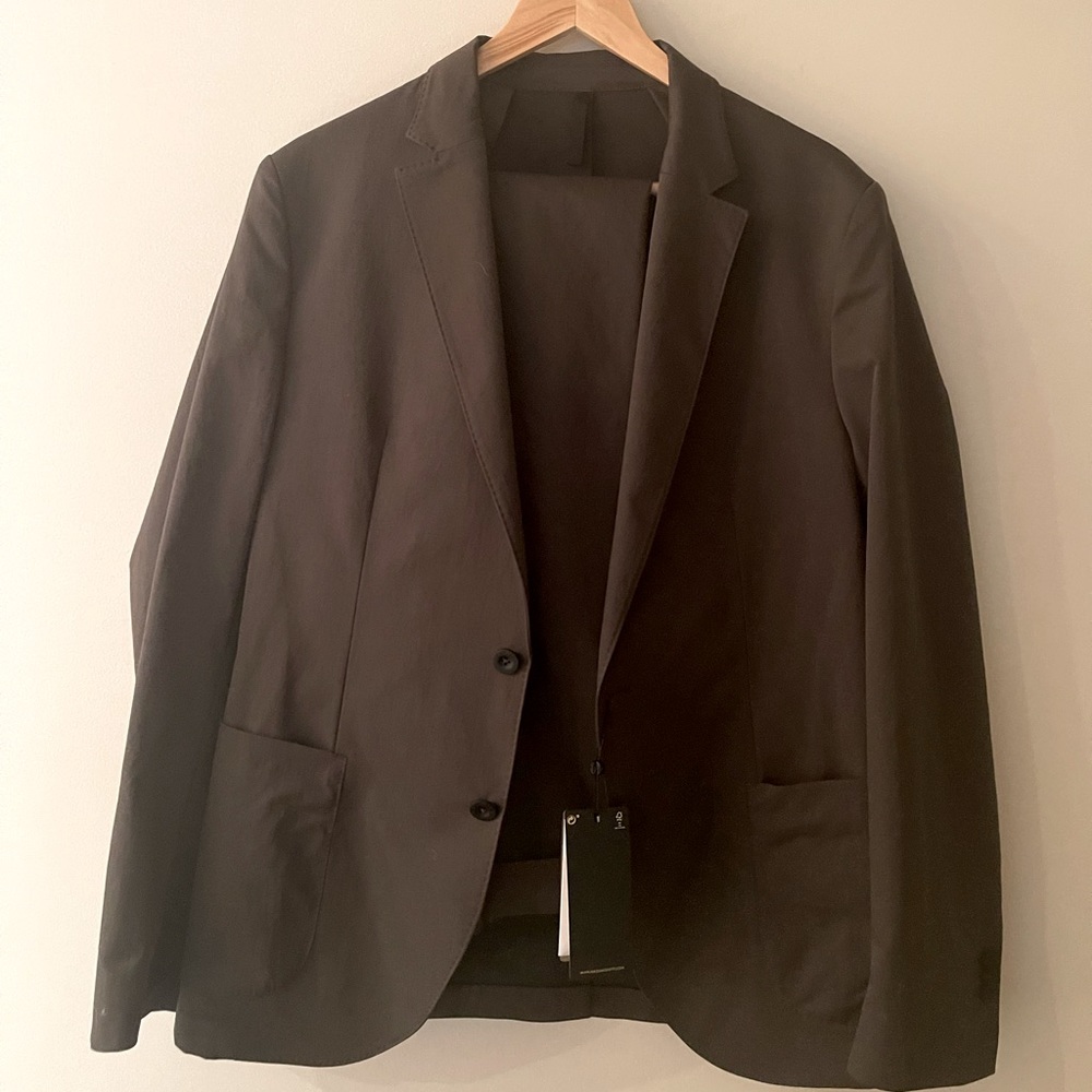 Massimo Dutton deep green suit